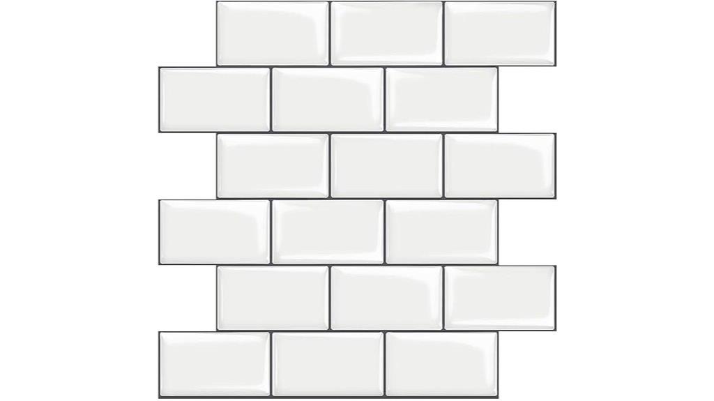 10 sheet subway tile backsplash