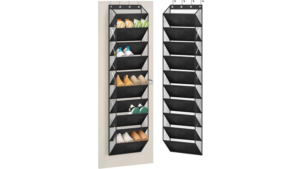 10 tier overdoor shoe organizer
