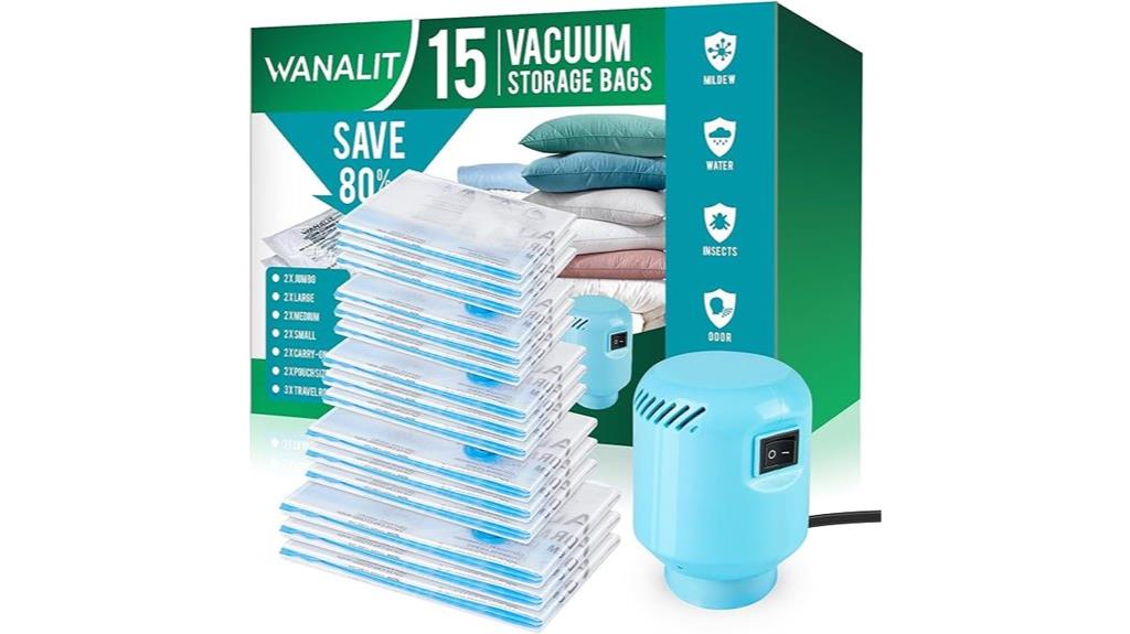 15 pack electric vacuum bags
