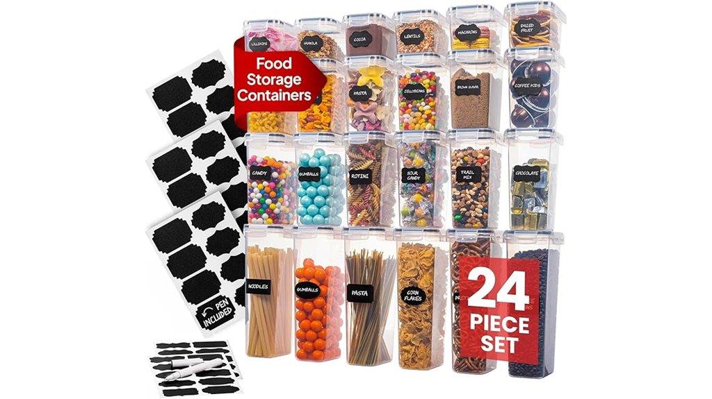 24 piece airtight storage set