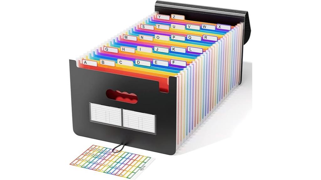 26 pocket accordion file