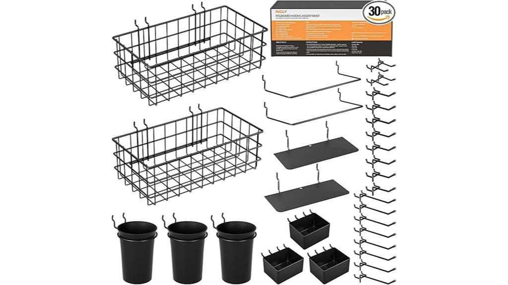 30 piece pegboard accessory set