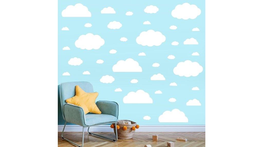 40 cloud wall stickers