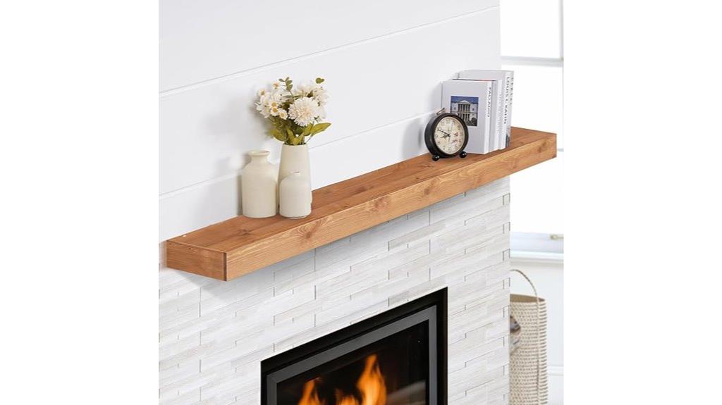 60 inch solid wood mantel