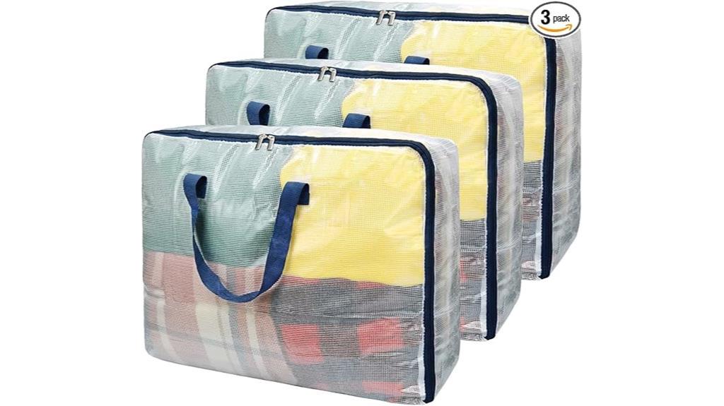 75l clear zip bags