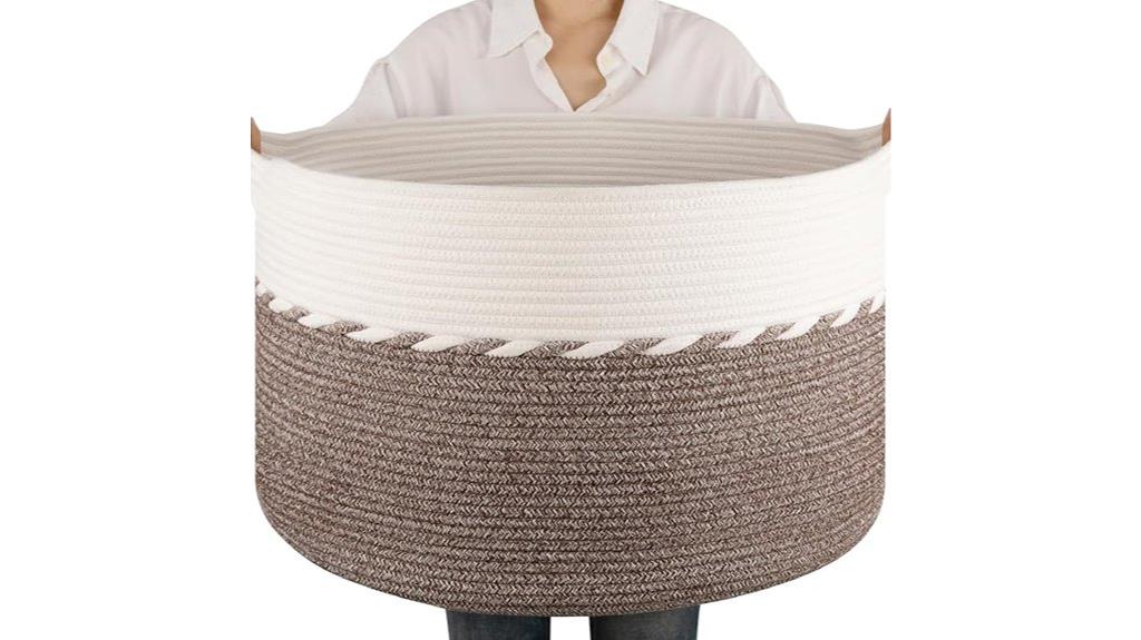 90l blanket basket with handles