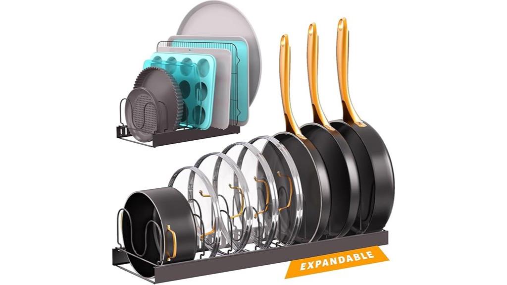 adjustable bakeware storage organizer