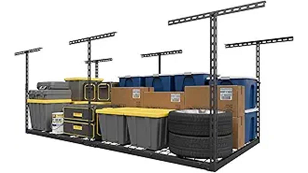 adjustable ceiling garage rack