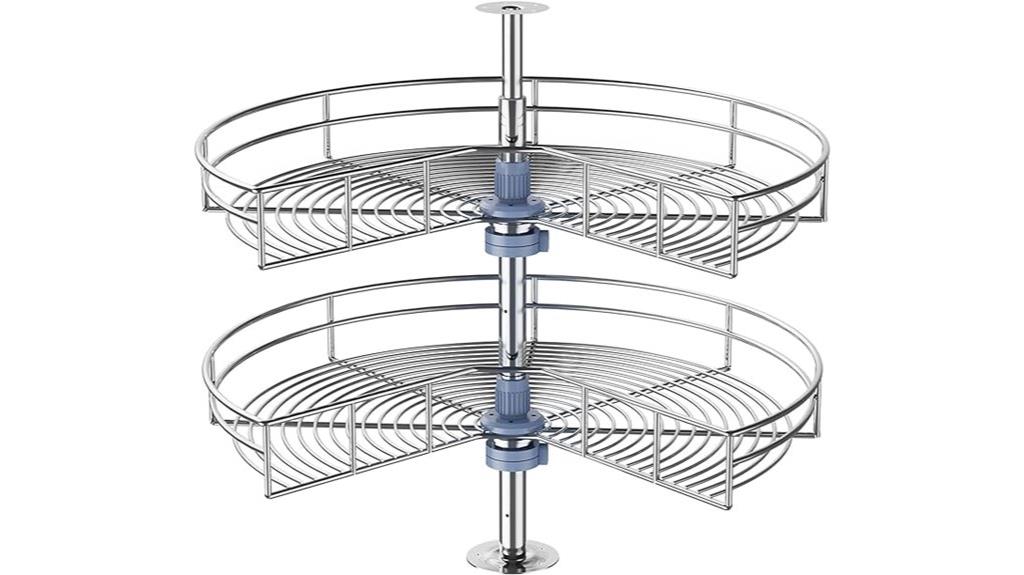 adjustable chrome lazy susan