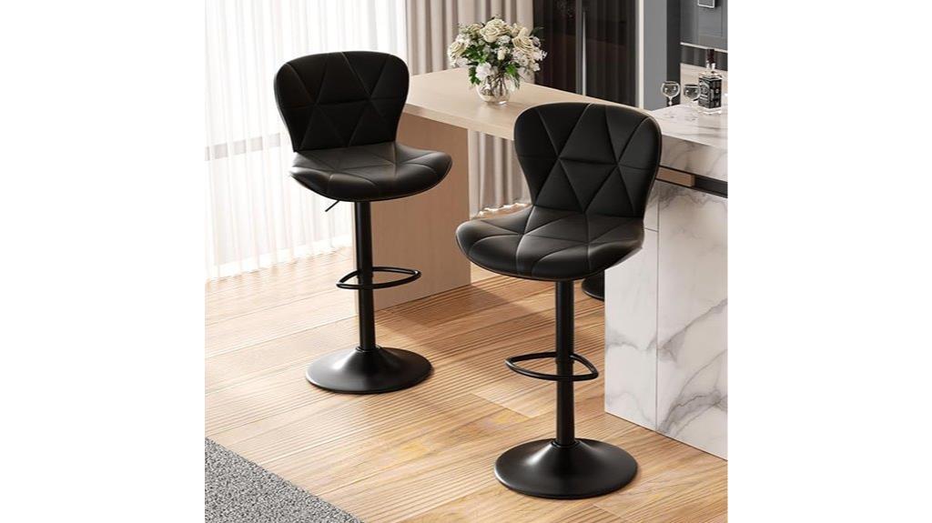 adjustable faux leather barstools