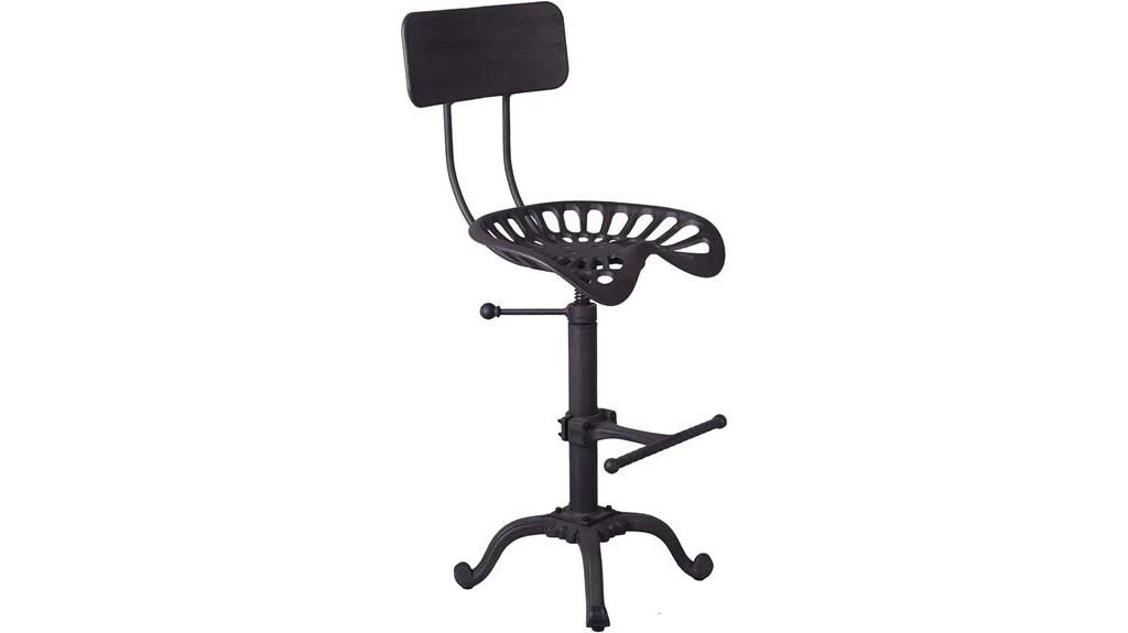 adjustable industrial metal stool