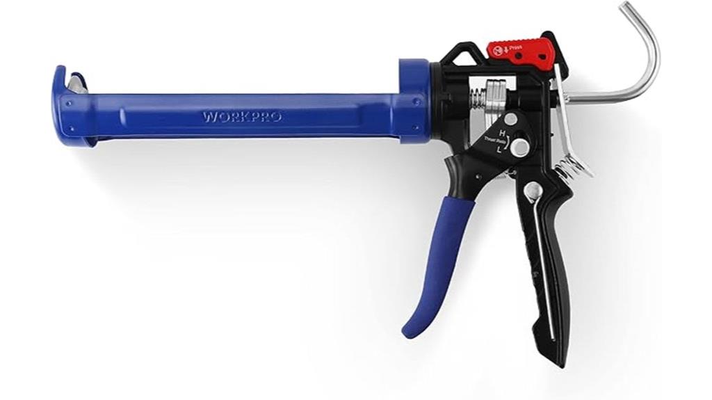 adjustable thrust caulking gun