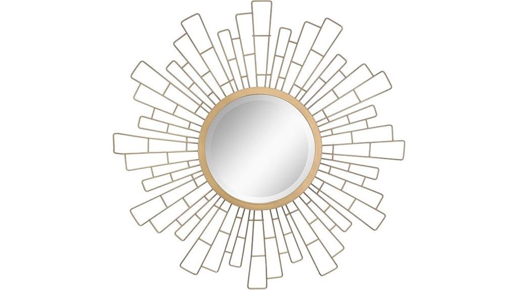 antique gold sunburst mirror