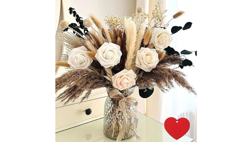artificial flower set with vase