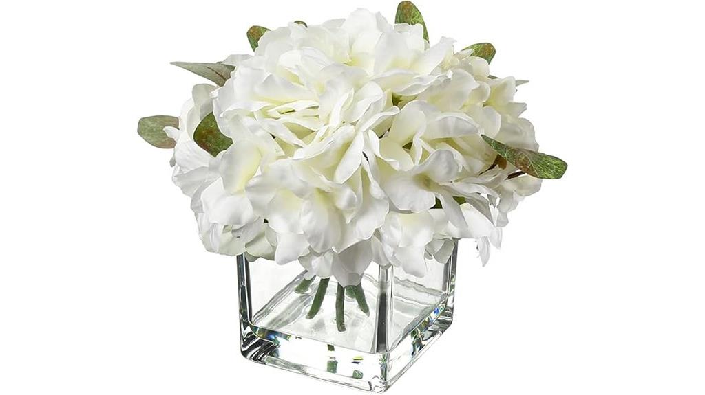 artificial peony hydrangea arrangements