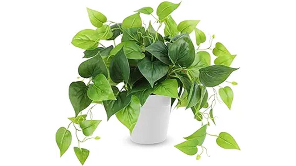 artificial pothos plant pot