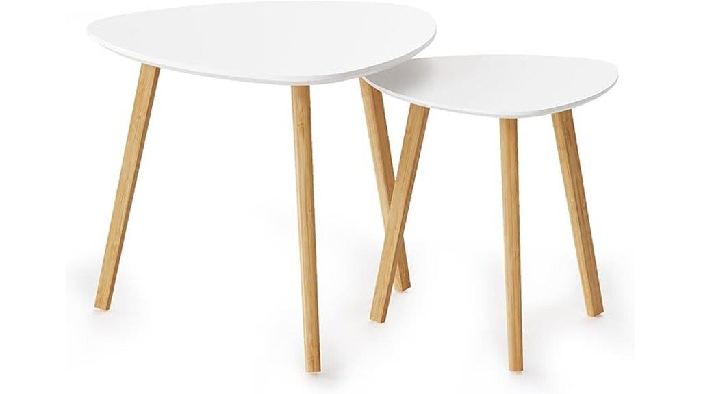 bameos bamboo triangle tables
