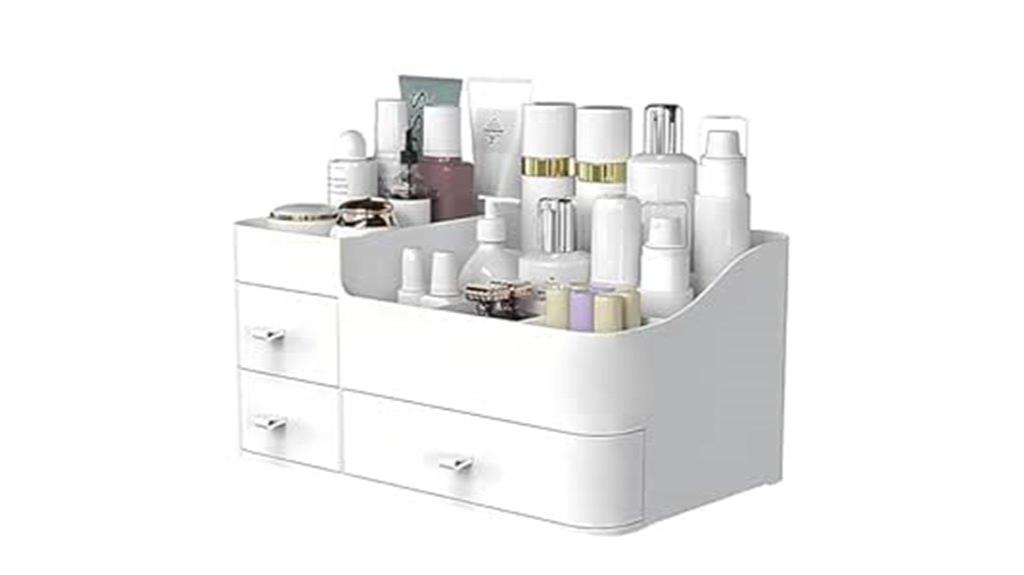 bathroom vanity makeup storage