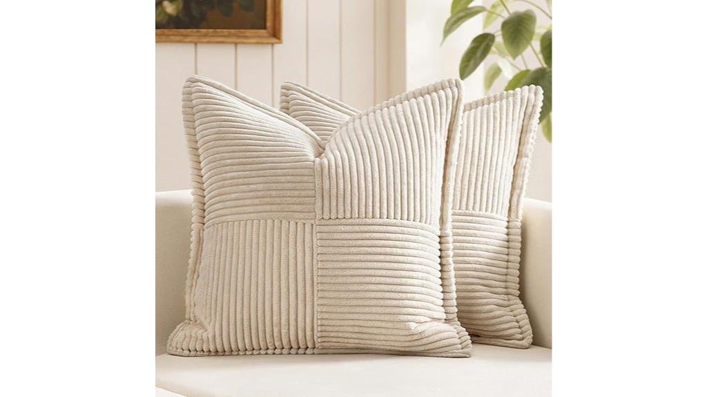 beige 18x18 pillow set