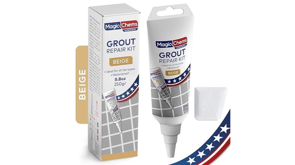 beige tile grout repair