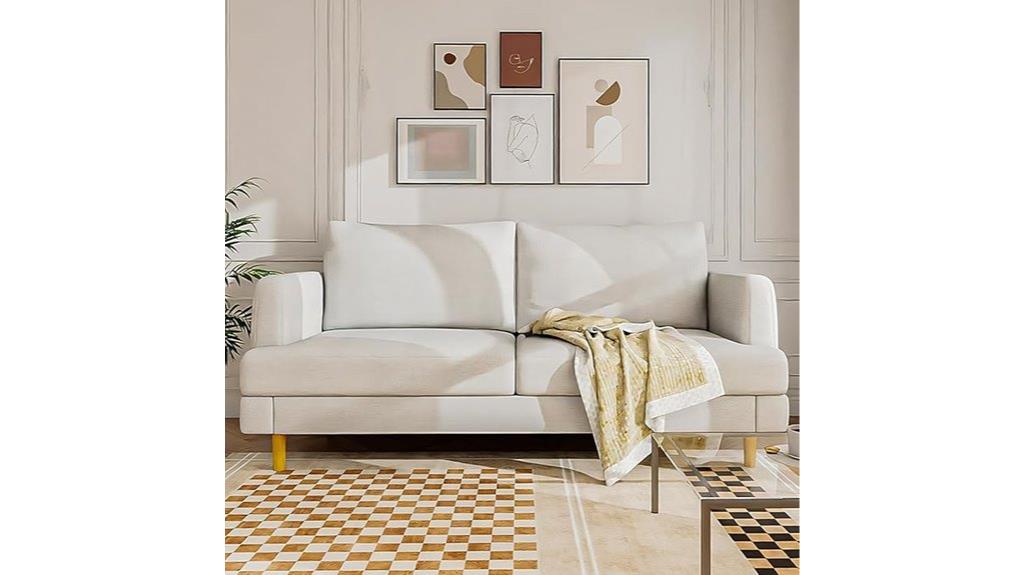 beige usb c loveseat