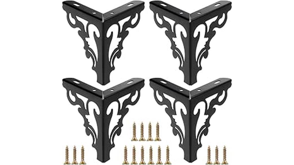 black 6 inch metal legs