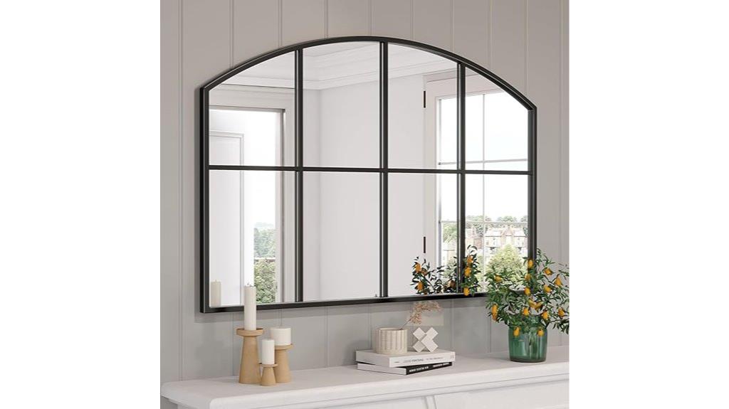 black arched mirror