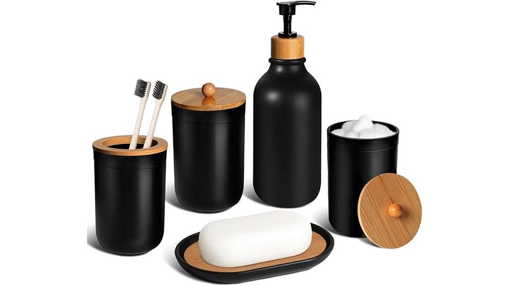black bathroom accessories