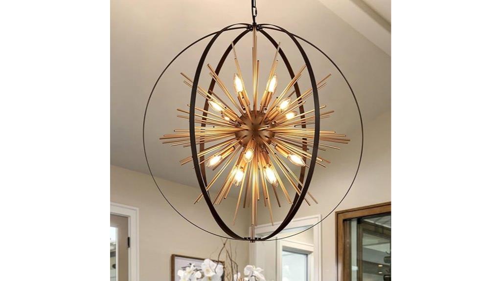 black gold sputnik chandelier