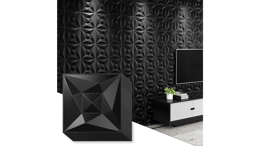 black pvc 3d wall panels