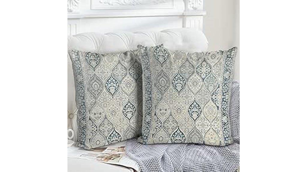 boho floral pillow set