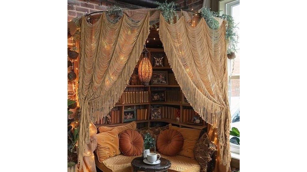 boho khaki wall hanging