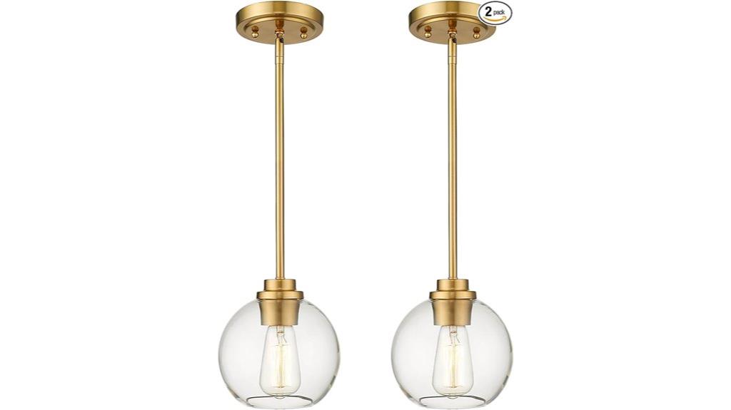 brass kitchen island lights