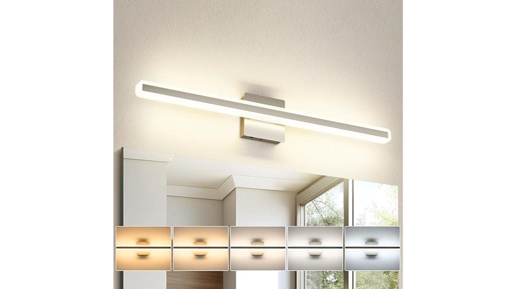 brushed nickel bathroom light