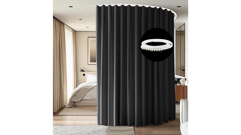 ceiling mounted track curtains