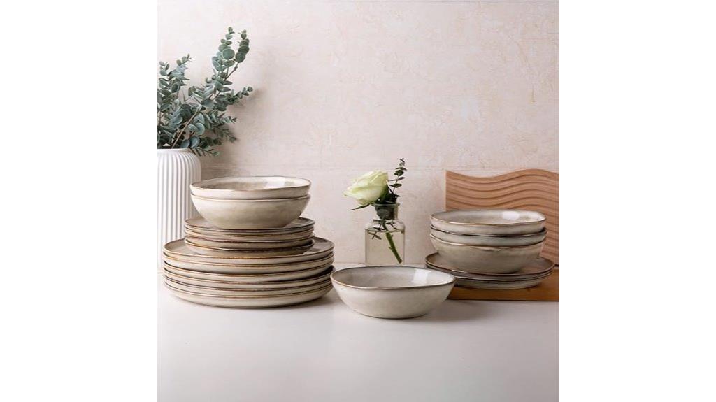 ceramic 18 piece dinnerware set