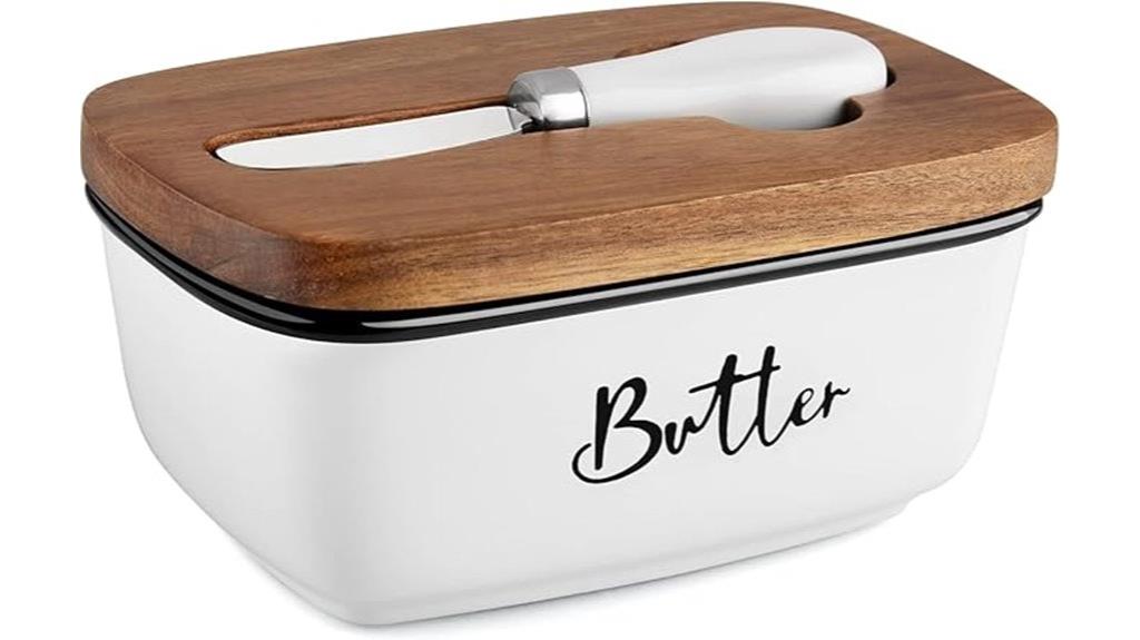 ceramic butter dish set