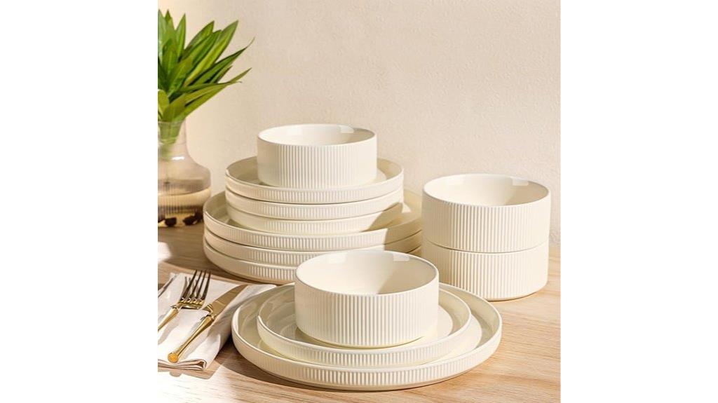 ceramic dinnerware for four