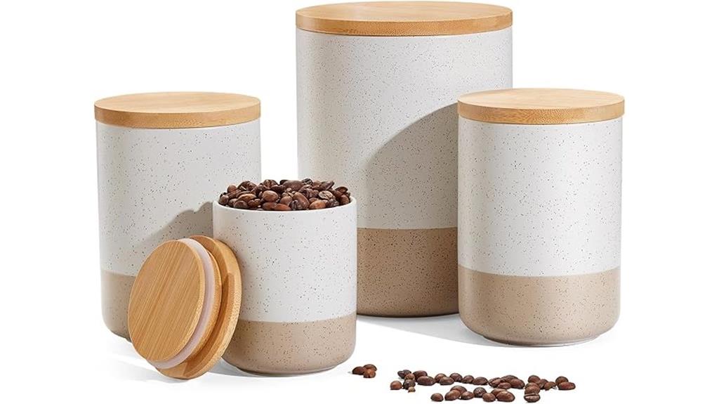 ceramic kitchen canister set