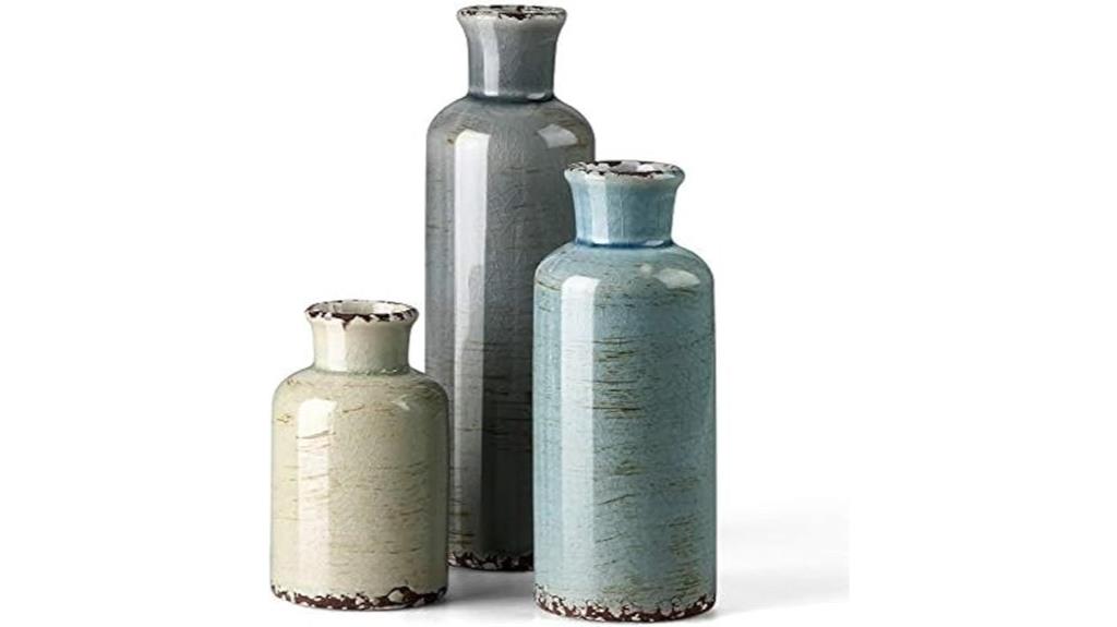 ceramic vase 3 piece set