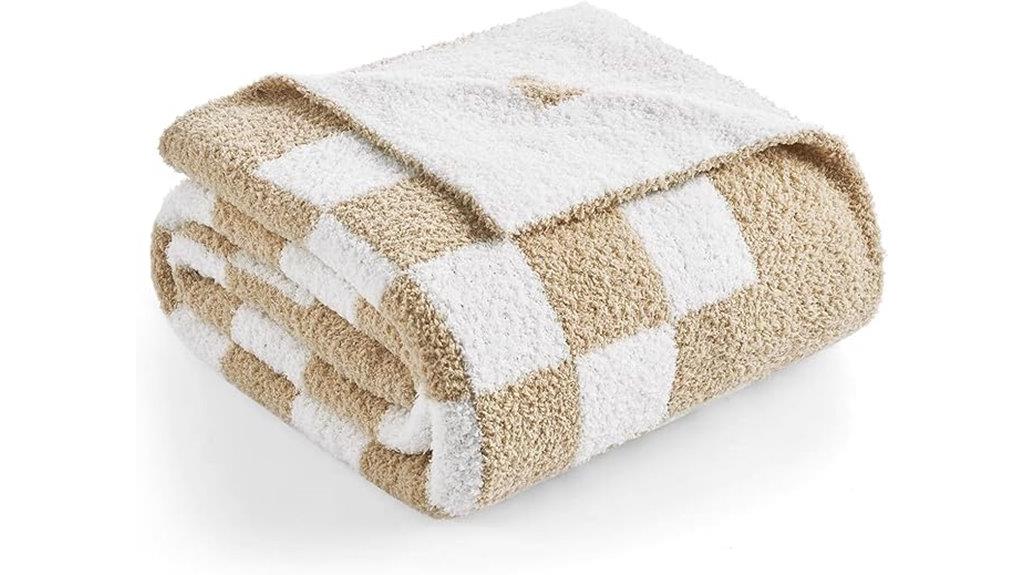 checkered couch blanket