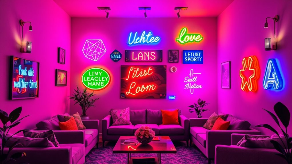 choosing trendy neon decor