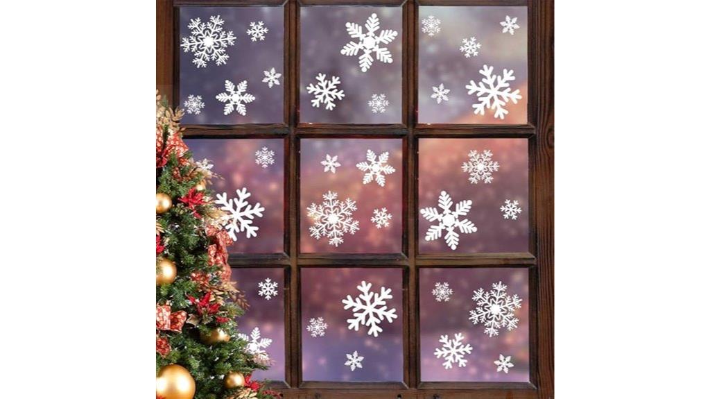 christmas snowflake window clings