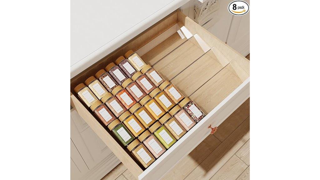 clear expandable spice rack