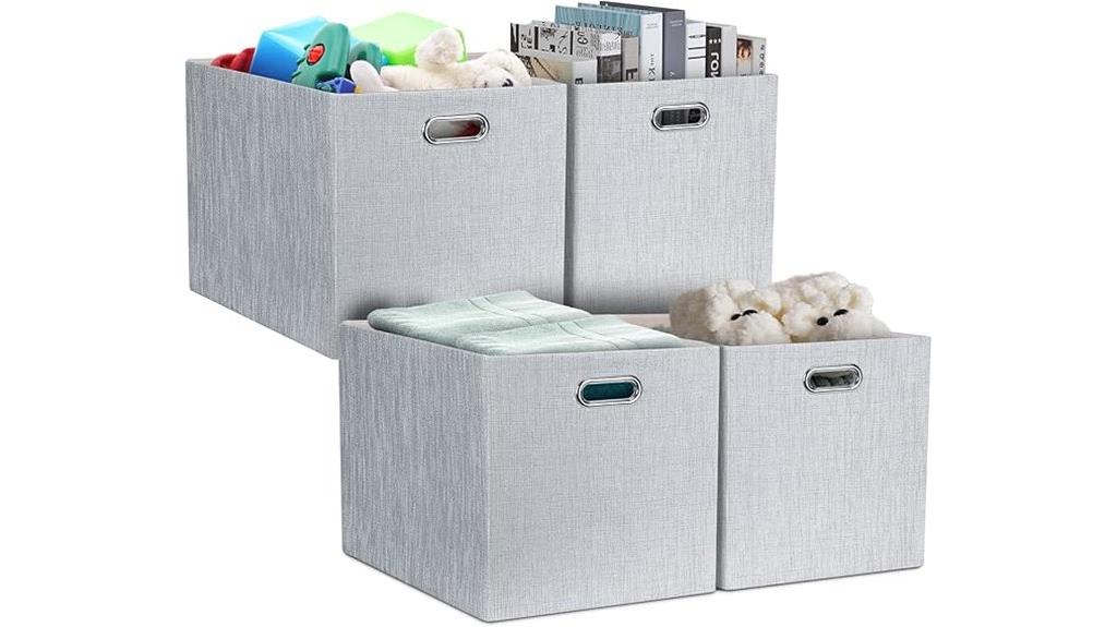 collapsible fabric storage bins