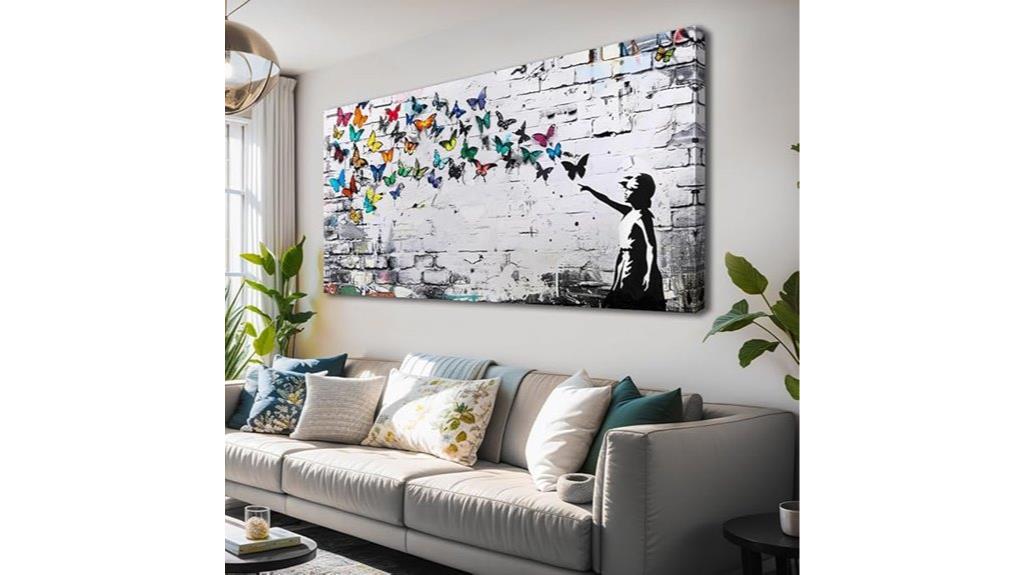 colorful butterfly wall art