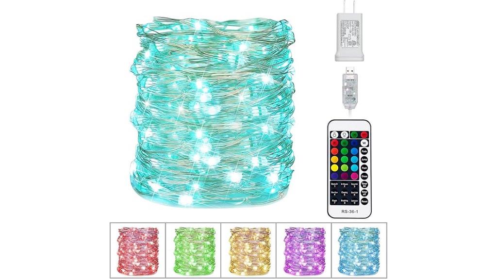 colorful fairy string lights