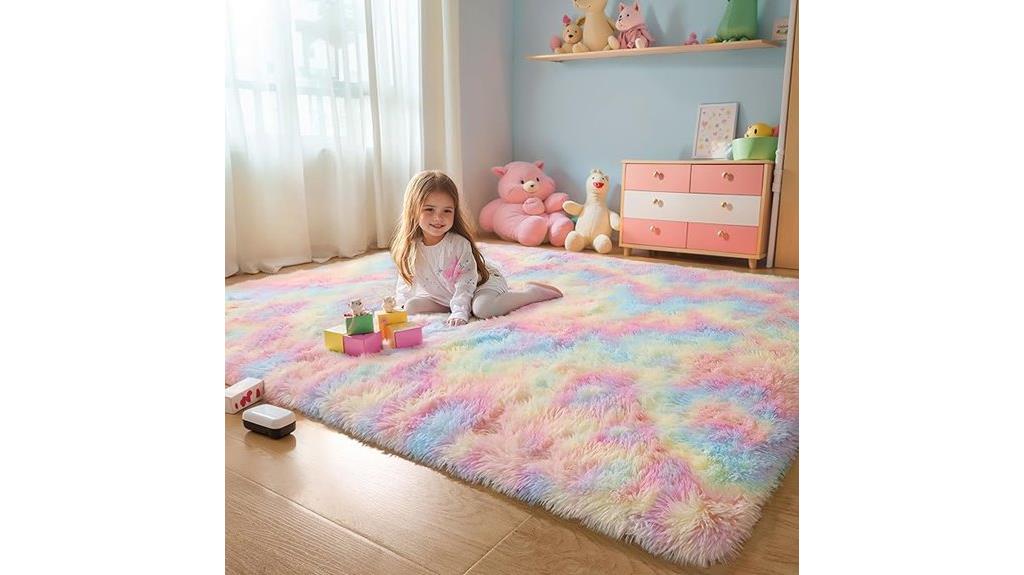 colorful girls shag rug