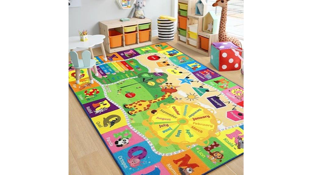 colorful kids play rug