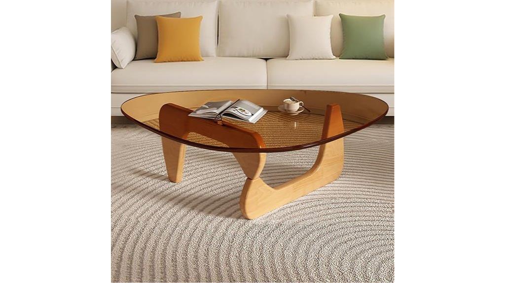 contemporary clear glass table